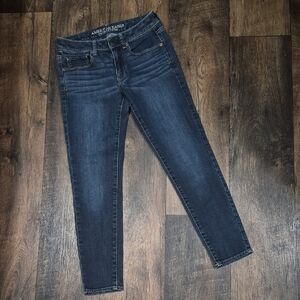 American Eagle Outfitters Midnight Blue Super Skinny Jeans